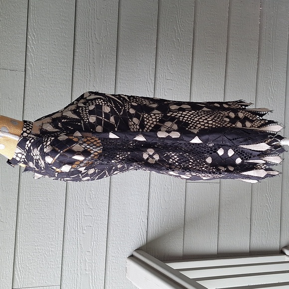 Free People Deco Lace Mini Long Sleeve Dress Fairy Whimsigoth Size 4 - Picture 9 of 13